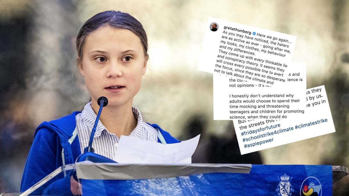 Greta Thunberg ger svar på tal till alla hatare.